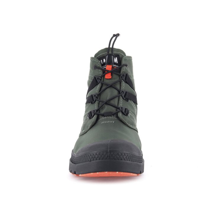 Palladium Pampa Travel Lite+ Waterproof Men's Boots Olive | UK J120-GSU